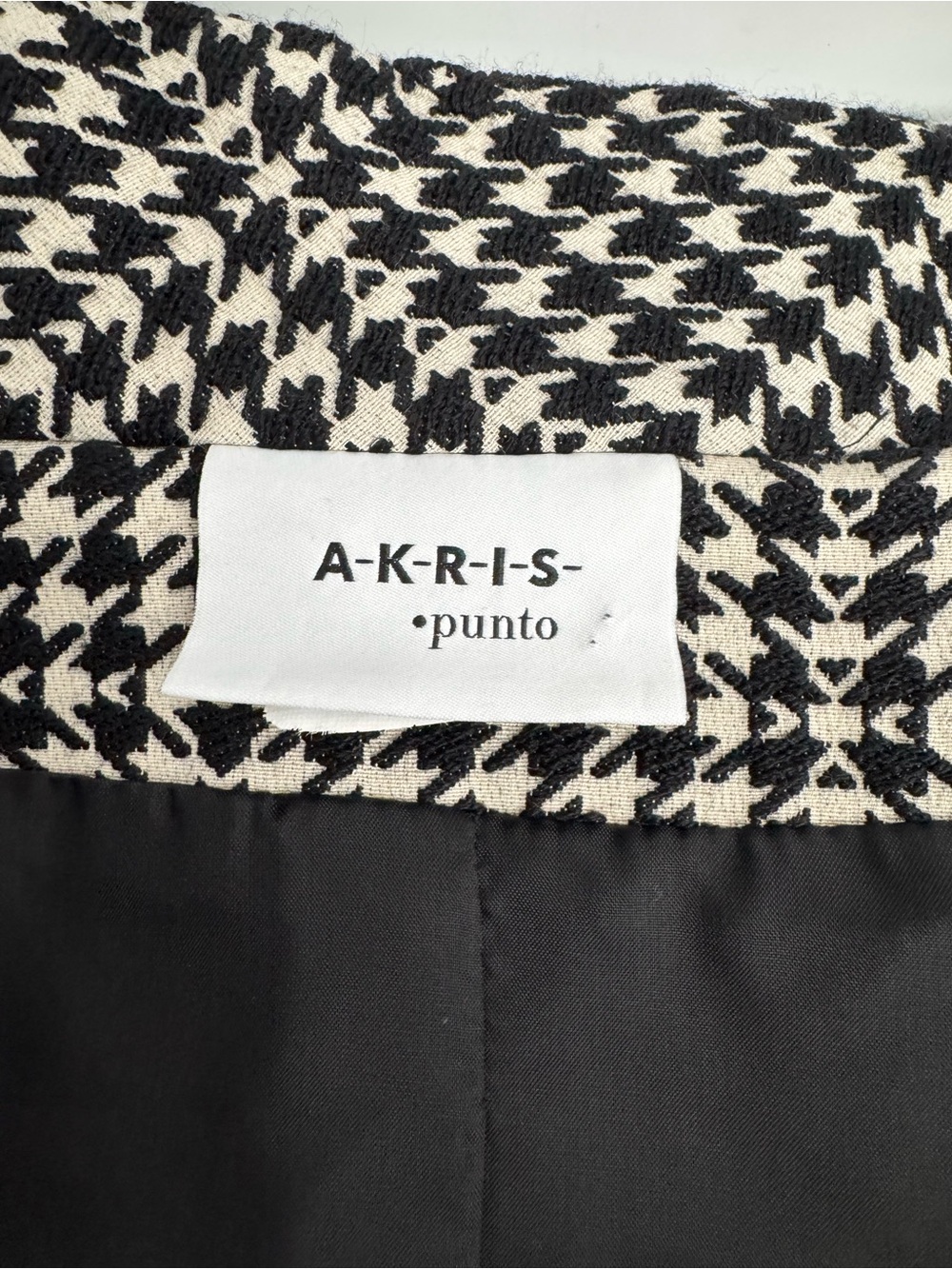 Akris Punto Sz 6 Blazer & Sz 8 Dress Black & White Dotes Houndstooth Wool Blend - Picture 10 of 16